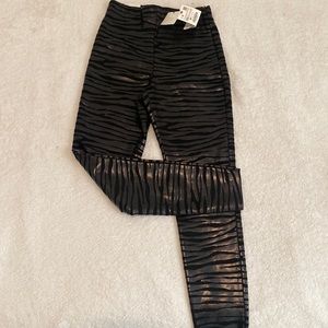 Zara hi-rise leather legging